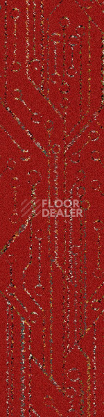 Ковровая плитка Interface Visual Code Circuit Board 9280008 Red Circuit фото 1 | FLOORDEALER